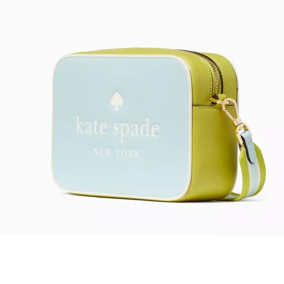 New Kate Spade Oh Snap Colorblock Mini Camera Bag Blue Glow Multi - Picture 2 of 6